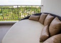 Waterproof outdoor daybed at the balcony