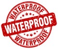 waterproof red stamp Royalty Free Stock Photo