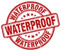 waterproof red stamp Royalty Free Stock Photo