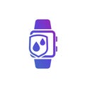 waterproof smart watch icon, vector Royalty Free Stock Photo