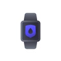 waterproof smart watch vector icon on white Royalty Free Stock Photo