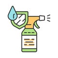 Waterproof spray bottle color icon