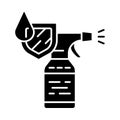 Waterproof spray bottle glyph icon