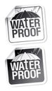 Waterproof stickers.