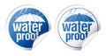 Waterproof stickers. Royalty Free Stock Photo