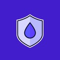 waterproof vector icon with a shield Royalty Free Stock Photo