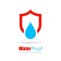 Waterproof vector logo Royalty Free Stock Photo