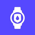 waterproof, water-resistant watch icon, vector Royalty Free Stock Photo