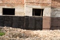 Waterproofing basement and foundations Royalty Free Stock Photo