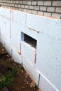 Waterproofing insulating old house foundation