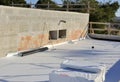 Waterproofing and insulation pvc terrace Royalty Free Stock Photo