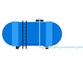 Water tank vector. Tap. Royalty Free Stock Photo