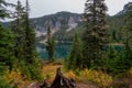 Waters of Eunice Lake Below Tolmie Peak Royalty Free Stock Photo