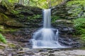 Summer at Sheldon Reynolds Falls in Ricketts Glen State Park of Pennsylvania Royalty Free Stock Photo