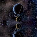 Waters reflection and Planets