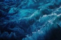 waters surface. a texture of blue water. a close up of the oceans deep blue surface Royalty Free Stock Photo