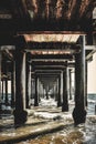 Waters Underneath Santa Monica Pier, California