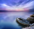 waterscape long exposure landscape dream boat Royalty Free Stock Photo