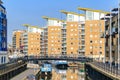 Waterside apartments at Limehosue Basin Royalty Free Stock Photo