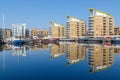 Waterside apartments at Limehosue Basin