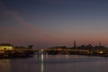 Waterside buildings in Copenhangen during a colorful sunrise ref