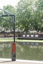 Waterside Cafe on a narrowboat moored in Little Venice, London