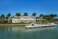 Waterside Home in Naples, Florida Royalty Free Stock Photo