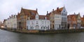 Waterside houses in city