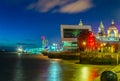 Waterside of Liverpool dominated by the museum of Liverpool an the pilotage house, England