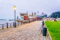 Waterside of Liverpool dominated by the museum of Liverpool an the pilotage house, England Royalty Free Stock Photo