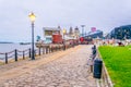 Waterside of Liverpool dominated by the museum of Liverpool an the pilotage house, England