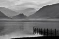 Sheep fence, Derwentwater, Cumbria Royalty Free Stock Photo