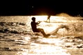 Waterskier on lake ausee Royalty Free Stock Photo