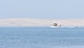 Waterskiing Behind Boat at Adriatic Sea, Slow, Long Shot