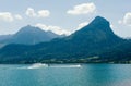 Waterskiing on the Wolfgangsee Royalty Free Stock Photo