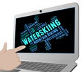 Waterskiing Word Represents Watersport Waterskier And Wordcloud