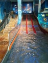 Waterslide with three-lane for small children