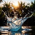 watersplash, clean clear water, plain background Royalty Free Stock Photo