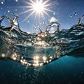 watersplash, clean clear water, plain background Royalty Free Stock Photo