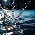watersplash, clean clear water, plain background Royalty Free Stock Photo