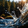 watersplash, clean clear water, plain background Royalty Free Stock Photo