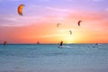 Watersport on Aruba island in the Caribbean Sea Royalty Free Stock Photo