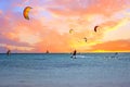 Watersport on Aruba island in the Caribbean Sea Royalty Free Stock Photo