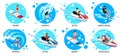 Watersport Isometric Set Royalty Free Stock Photo