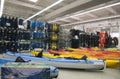 Watersports area in Decathlon store Royalty Free Stock Photo