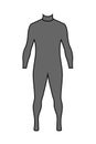 Watersports wetsuit pictogram vector illustration