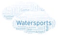 Watersports word cloud.