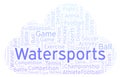 Watersports word cloud
