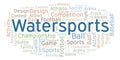 Watersports word cloud.