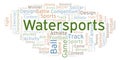 Watersports word cloud.